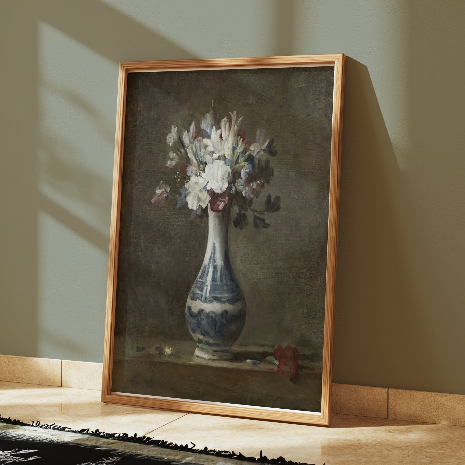 Premium Poster of Beautiful Still Life with Flowers in Vase Posters