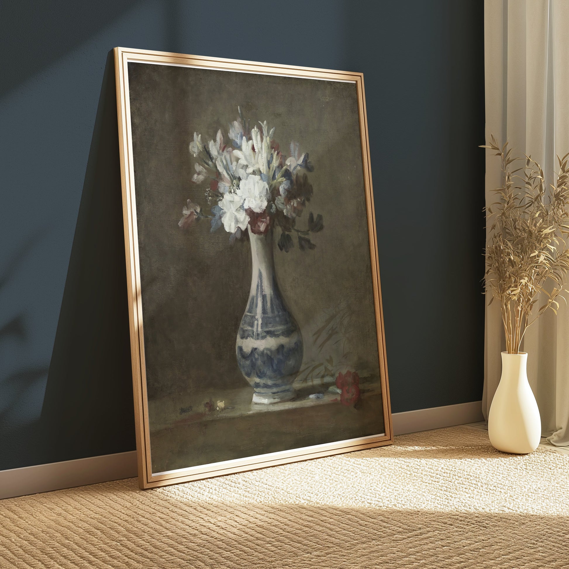 Premium Poster of Beautiful Still Life with Flowers in Vase Posters