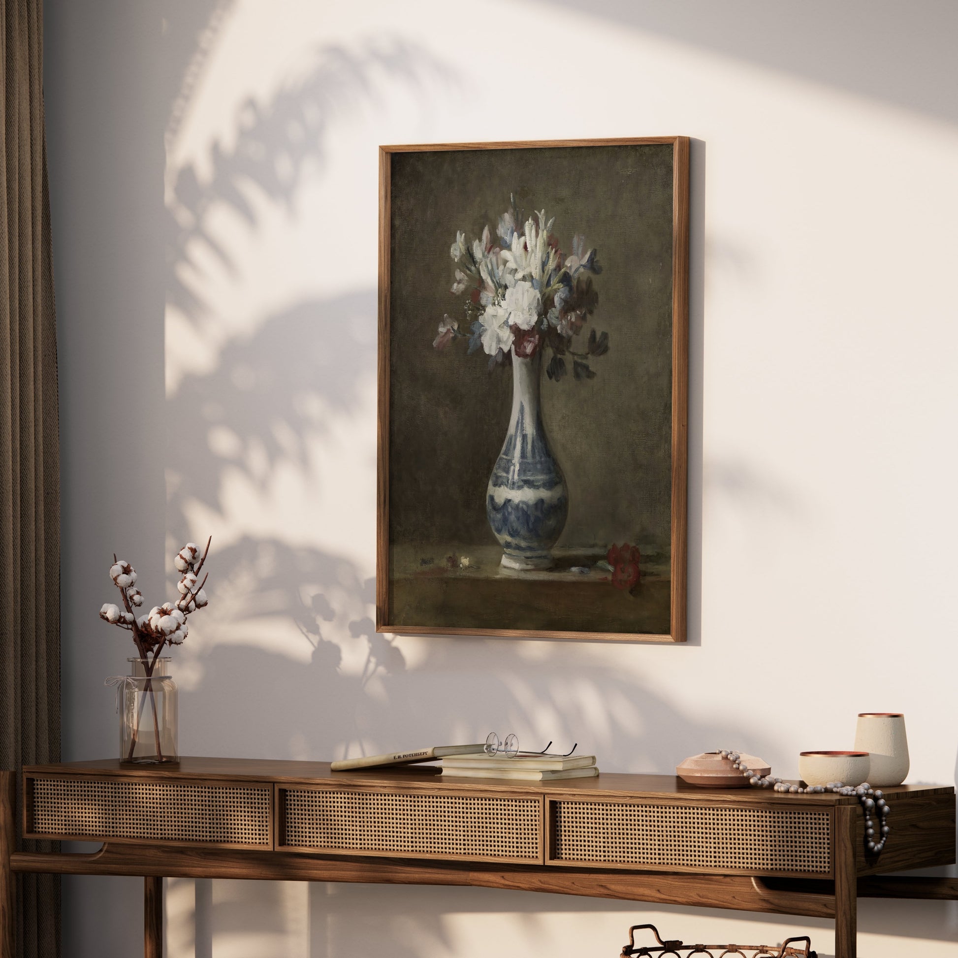 Premium Poster of Beautiful Still Life with Flowers in Vase Posters