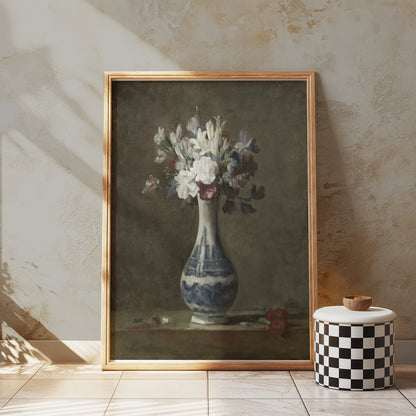 Premium Poster of Beautiful Still Life with Flowers in Vase Posters