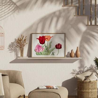 Premium Poster of Beautiful Traditional Japanese Floral Botanical Posters