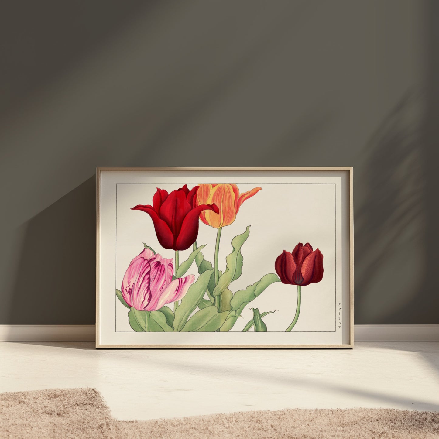 Premium Poster of Beautiful Traditional Japanese Floral Botanical Posters