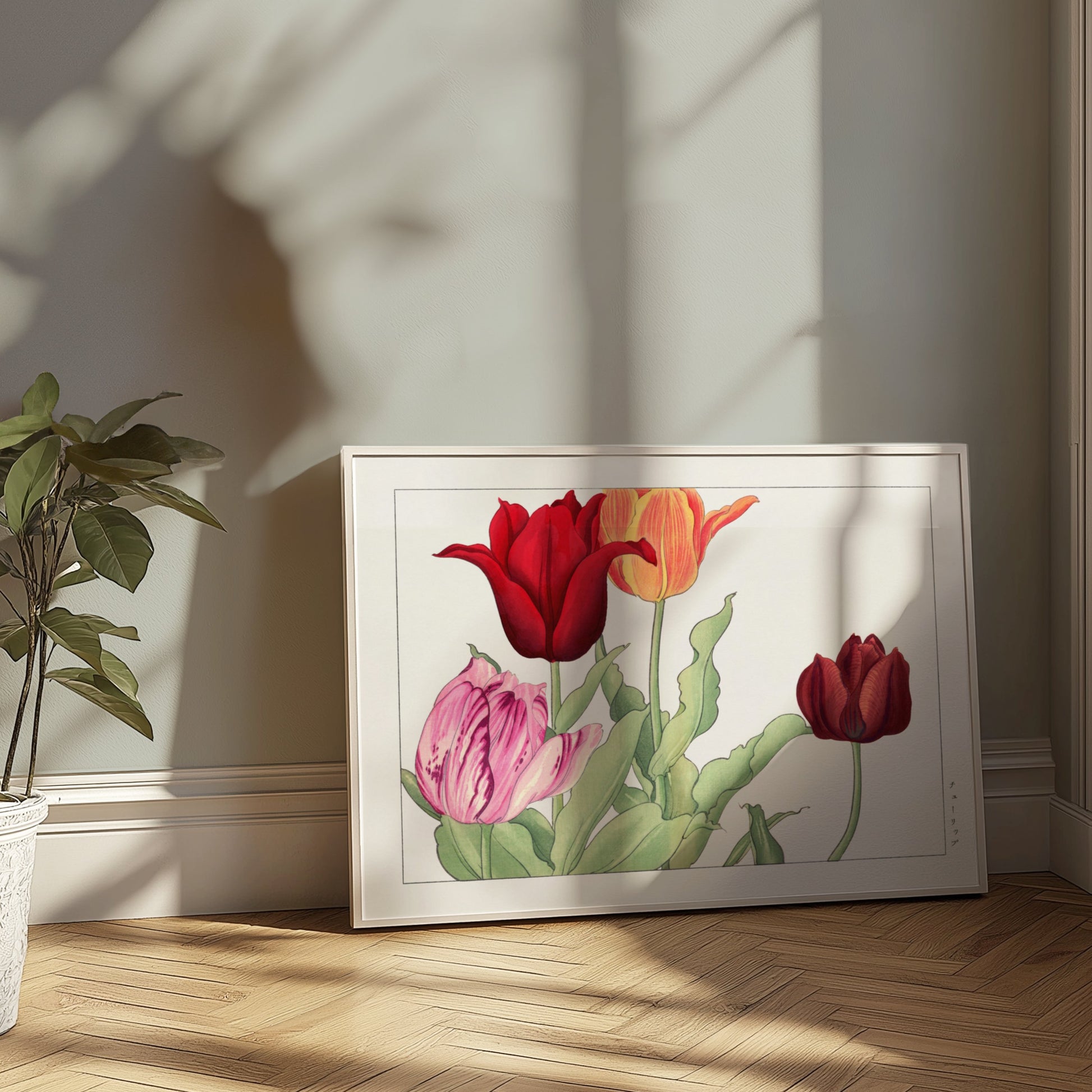 Premium Poster of Beautiful Traditional Japanese Floral Botanical Posters