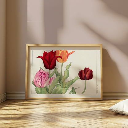 Premium Poster of Beautiful Traditional Japanese Floral Botanical Posters