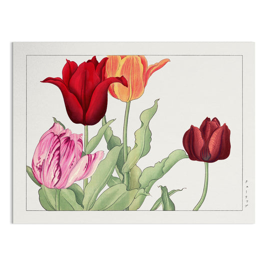 Premium Poster of Beautiful Traditional Japanese Floral Botanical Posters