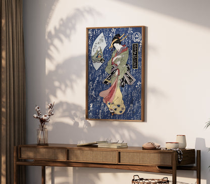 Premium Poster of Beautiful Traditional Japanese Geisha Art Decor Posters