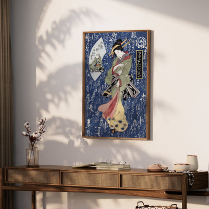 Premium Poster of Beautiful Traditional Japanese Geisha Art Decor Posters
