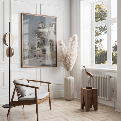 Premium Poster of Beautiful Tranquil Canal House Design Posters