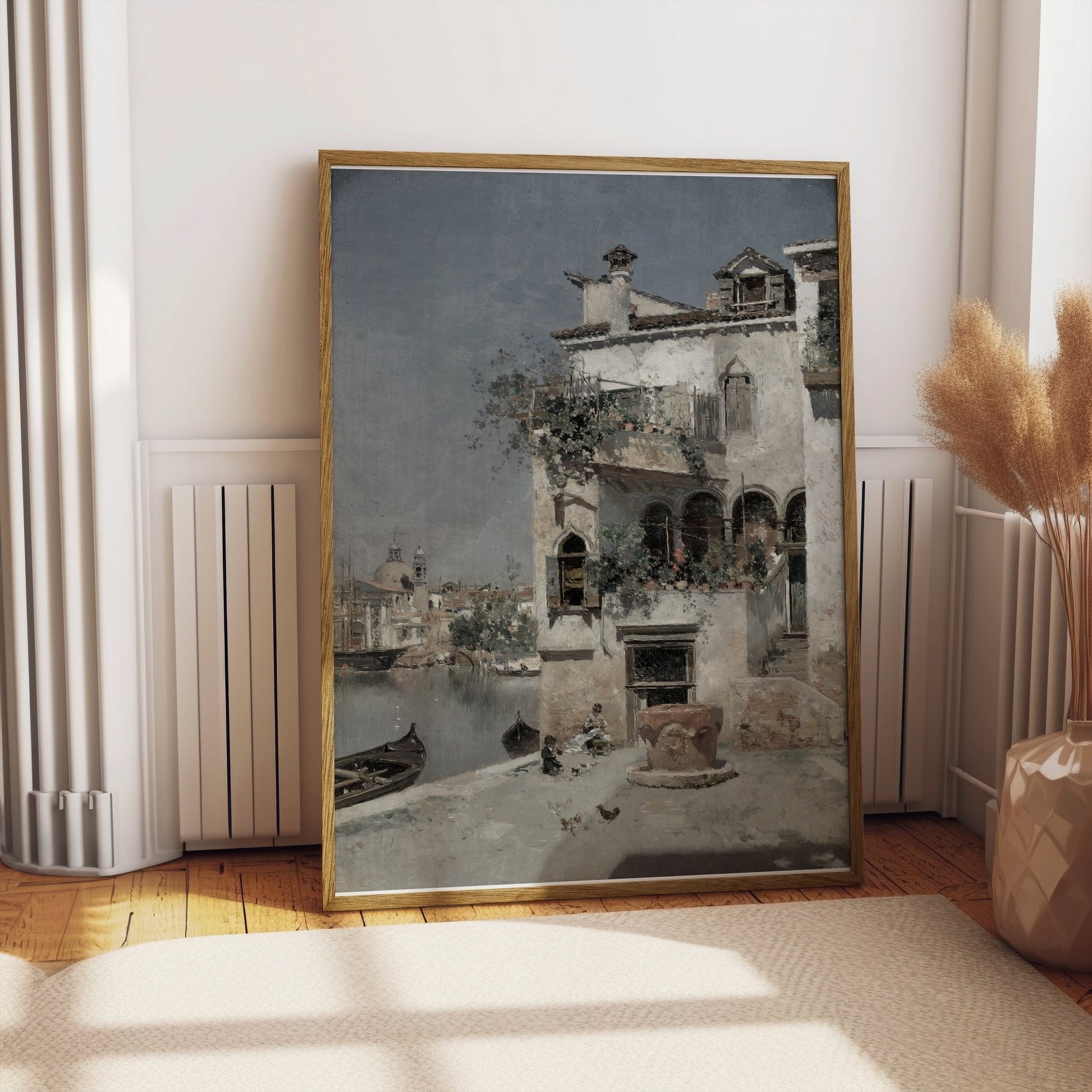 Premium Poster of Beautiful Tranquil Canal House Design Posters