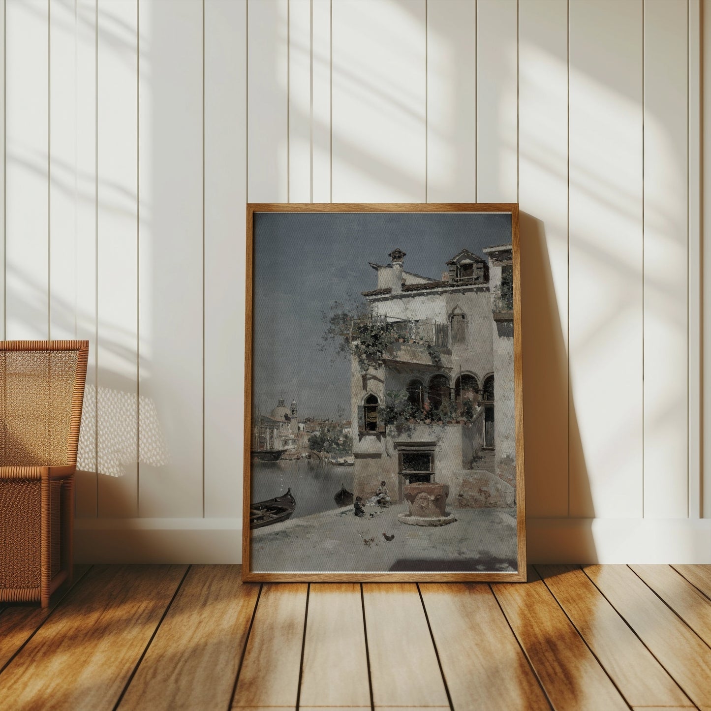 Premium Poster of Beautiful Tranquil Canal House Design Posters