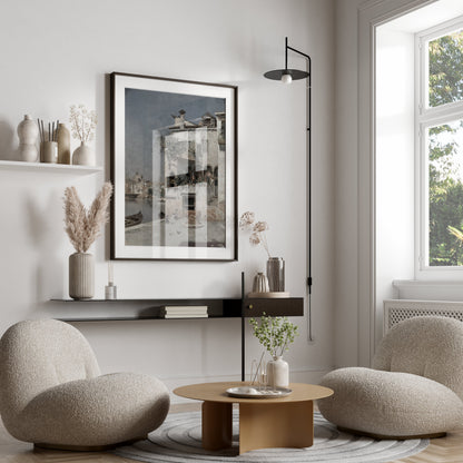 Premium Poster of Beautiful Tranquil Canal House Design Posters