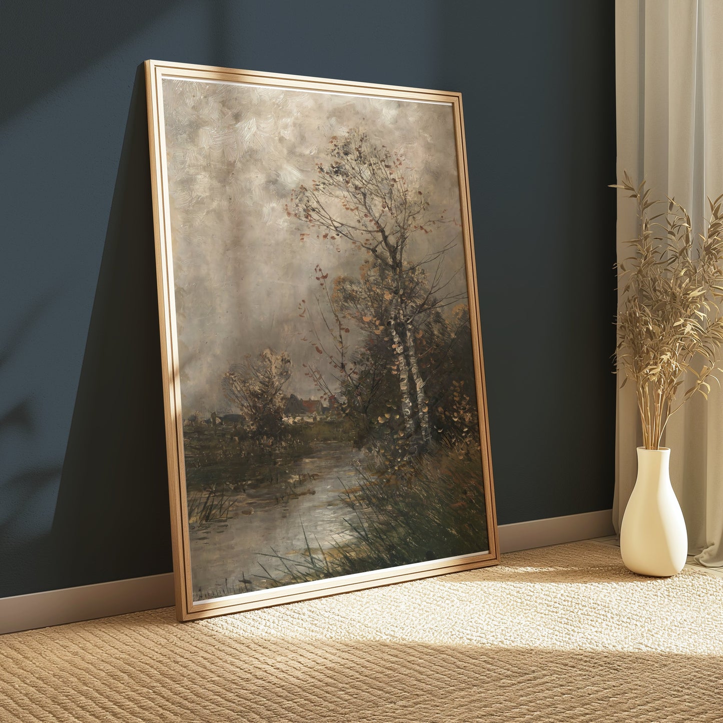 Premium Poster of Beautiful Tranquil Landscape Artwork with Trees Posters