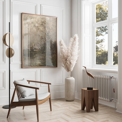 Premium Poster of Beautiful Tranquil Landscape Artwork with Trees Posters