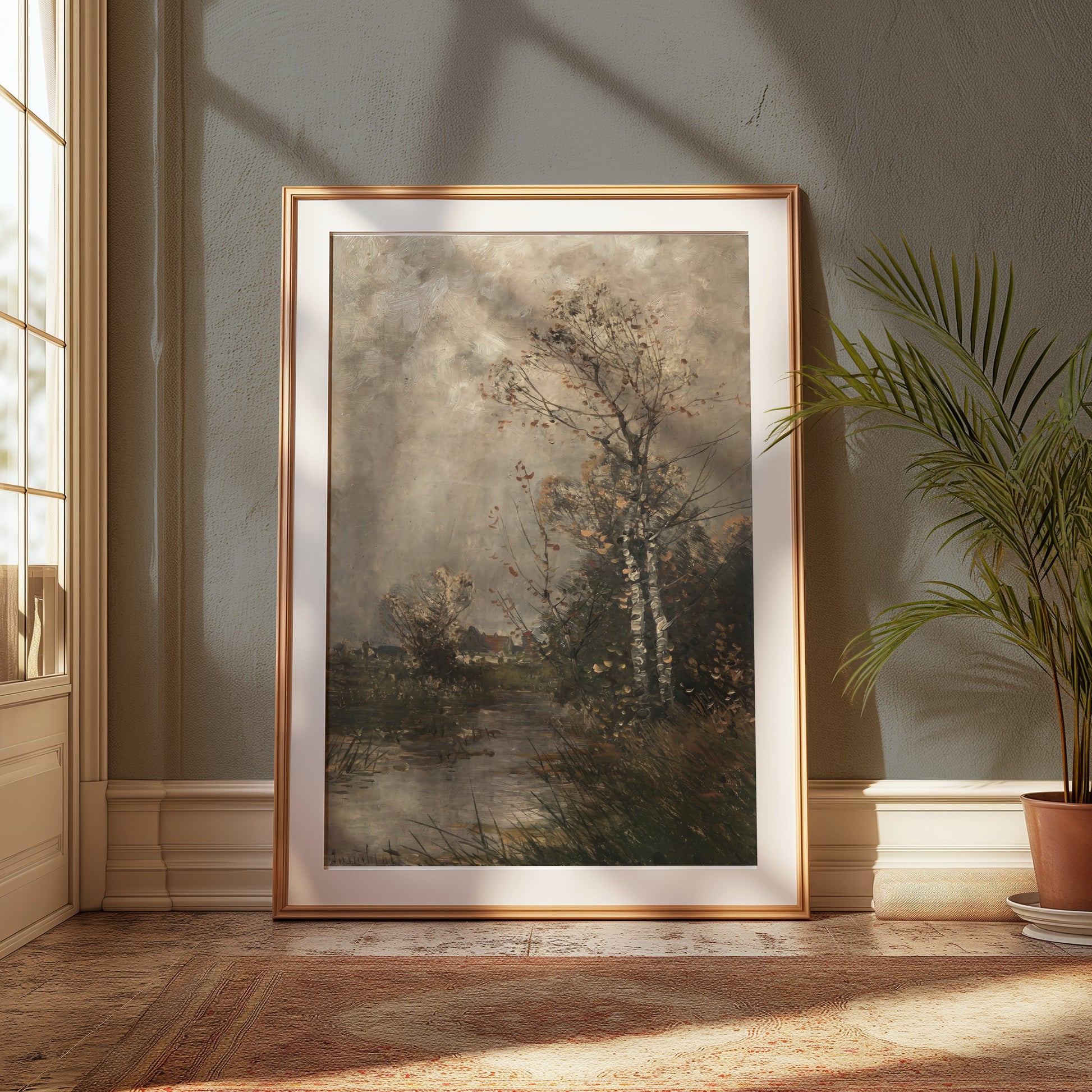 Premium Poster of Beautiful Tranquil Landscape Artwork with Trees Posters