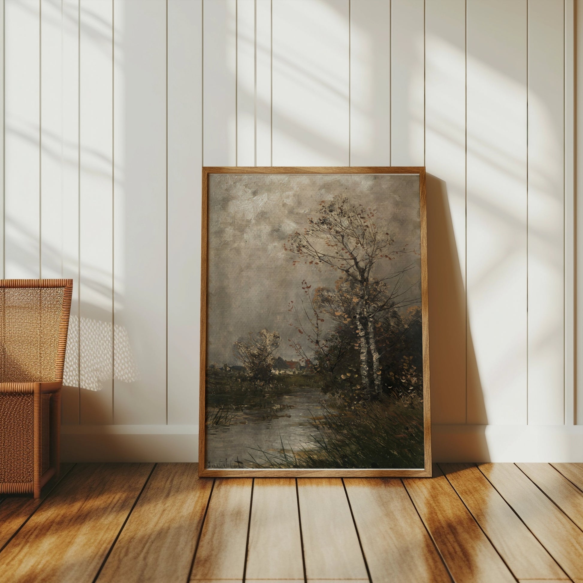 Premium Poster of Beautiful Tranquil Landscape Artwork with Trees Posters