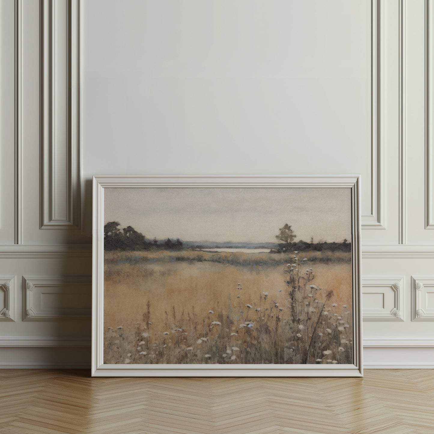 Premium Poster of Beautiful Tranquil Landscape with Flowers Art Posters