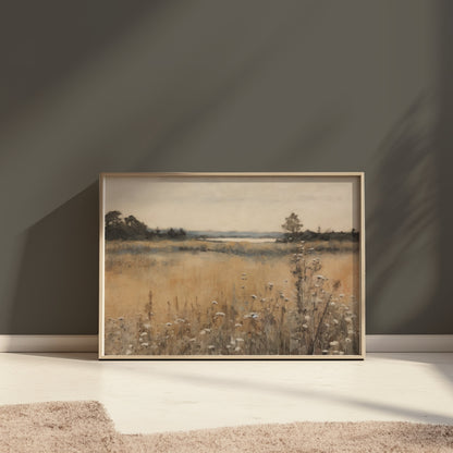 Premium Poster of Beautiful Tranquil Landscape with Flowers Art Posters