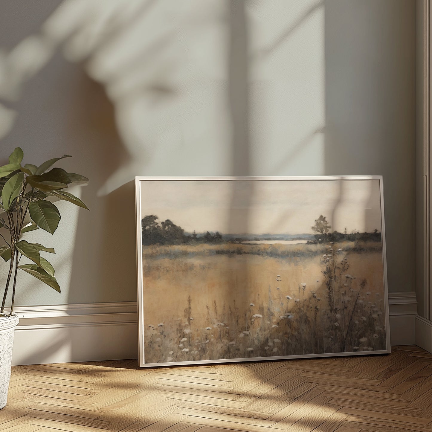 Premium Poster of Beautiful Tranquil Landscape with Flowers Art Posters