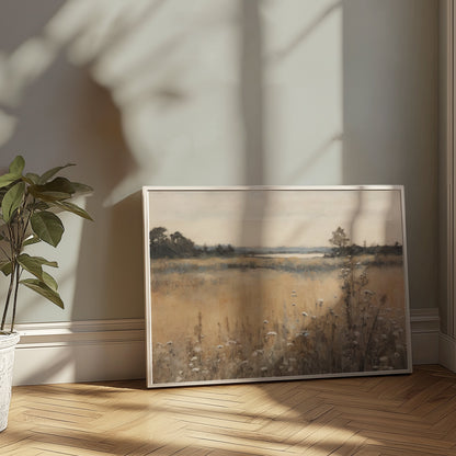 Premium Poster of Beautiful Tranquil Landscape with Flowers Art Posters