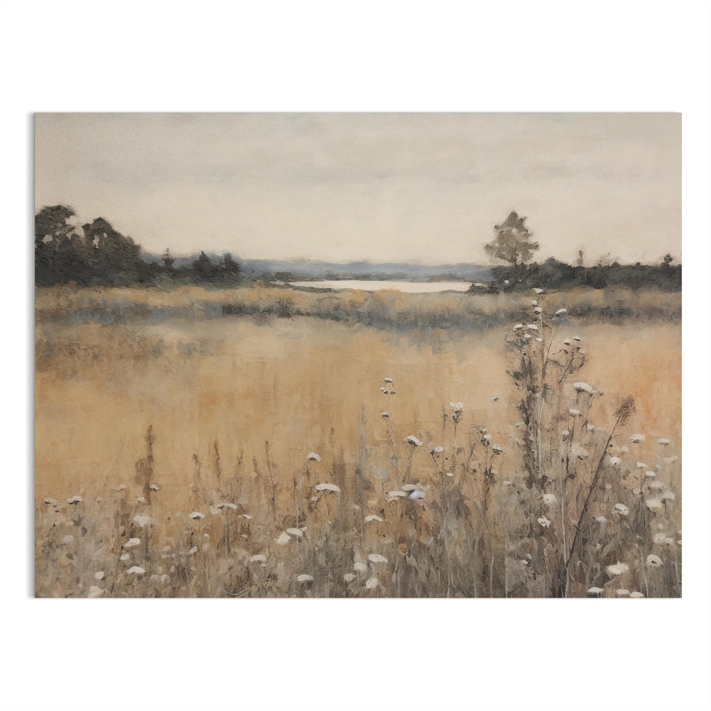 Premium Poster of Beautiful Tranquil Landscape with Flowers Art Posters
