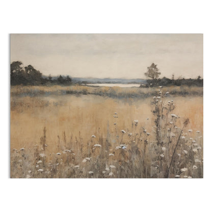 Premium Poster of Beautiful Tranquil Landscape with Flowers Art Posters