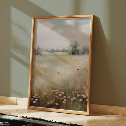 Premium Poster of Beautiful Tranquil Meadow with Wildflowers Posters