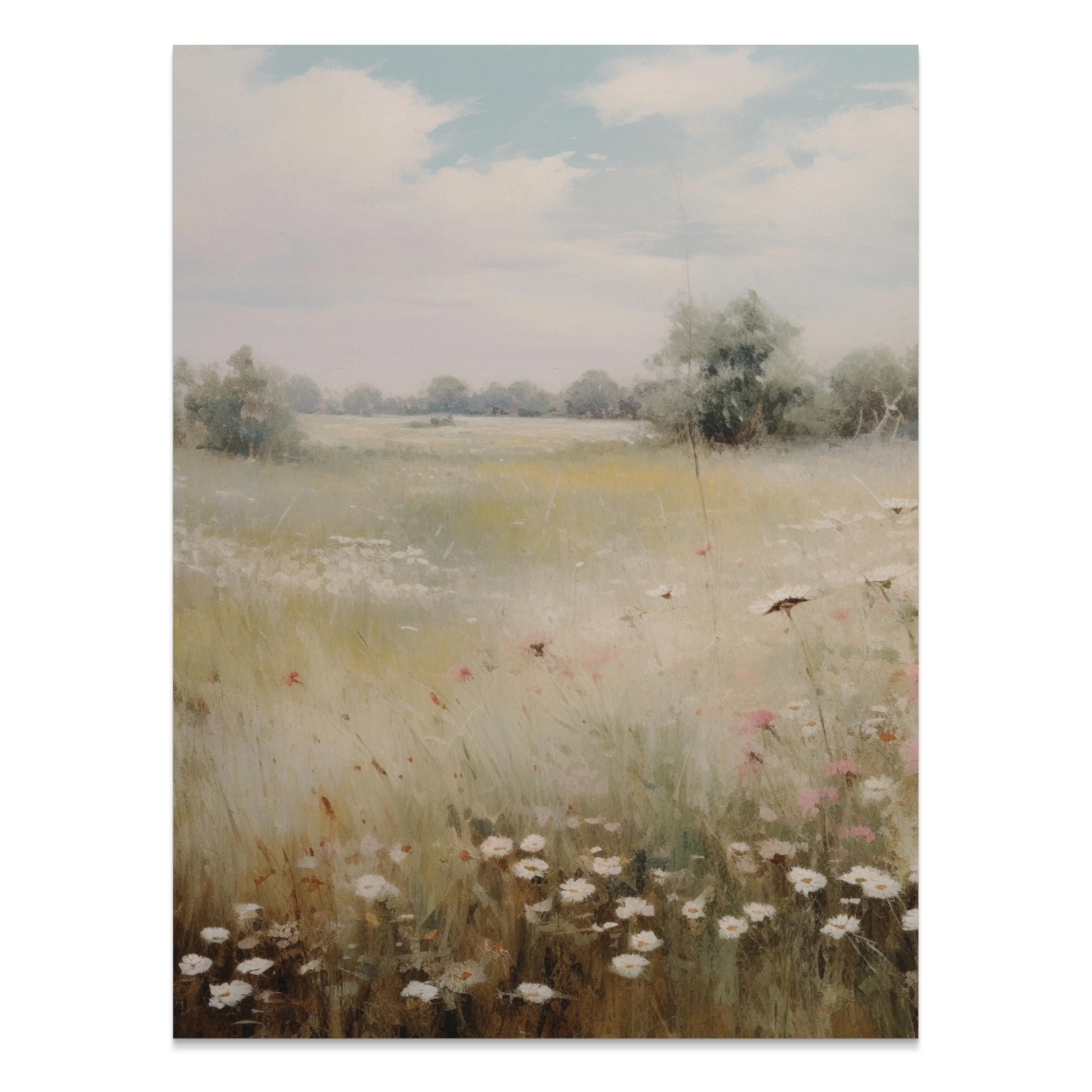 Premium Poster of Beautiful Tranquil Meadow with Wildflowers Posters