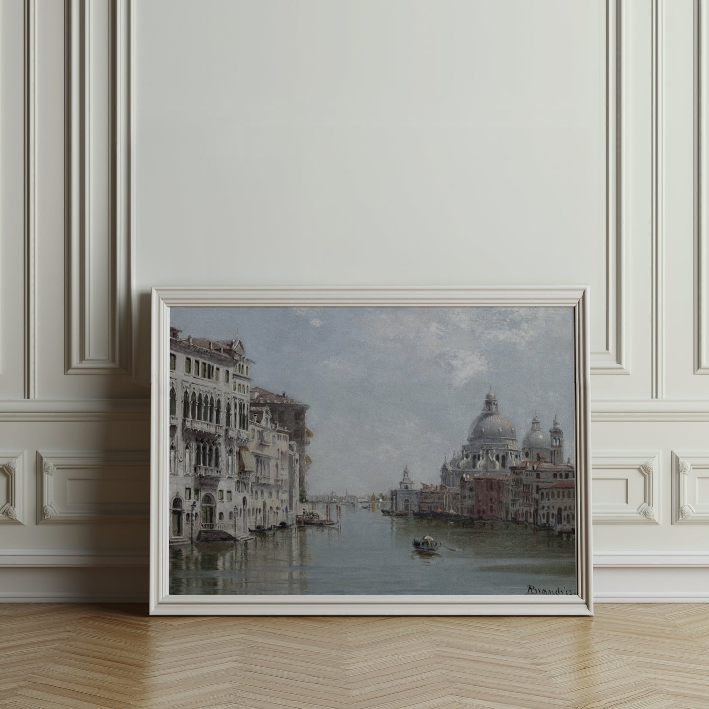 Premium Poster of Beautiful Venice Canal Scene with Gondolas Posters