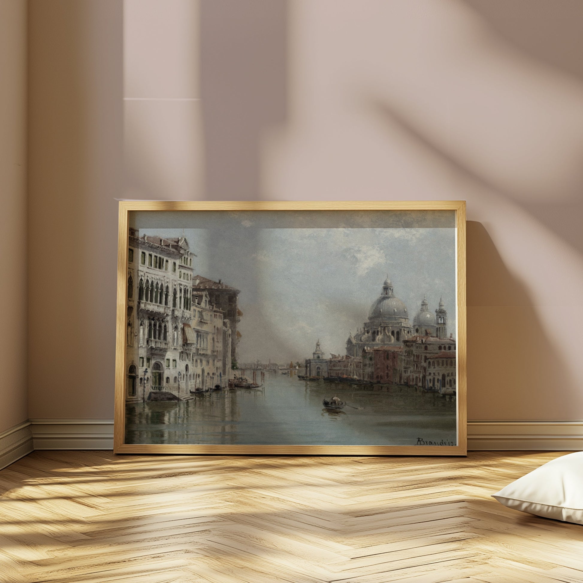 Premium Poster of Beautiful Venice Canal Scene with Gondolas Posters