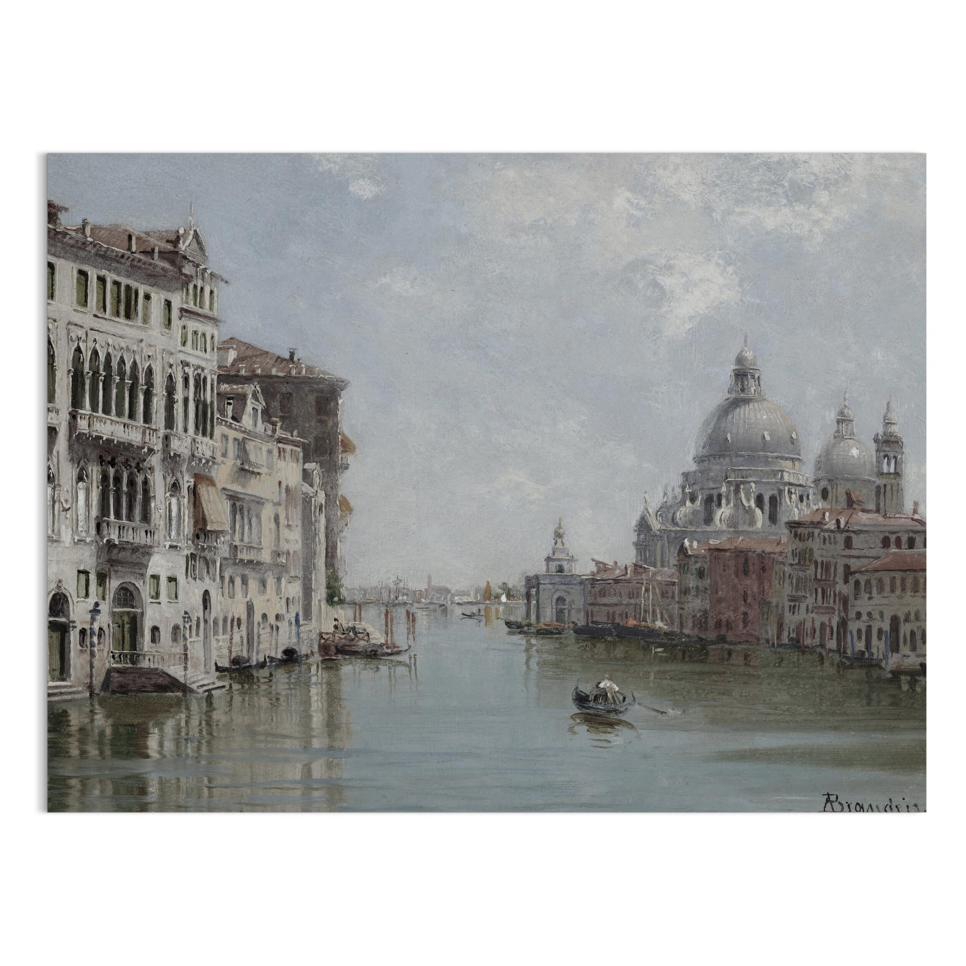 Premium Poster of Beautiful Venice Canal Scene with Gondolas Posters