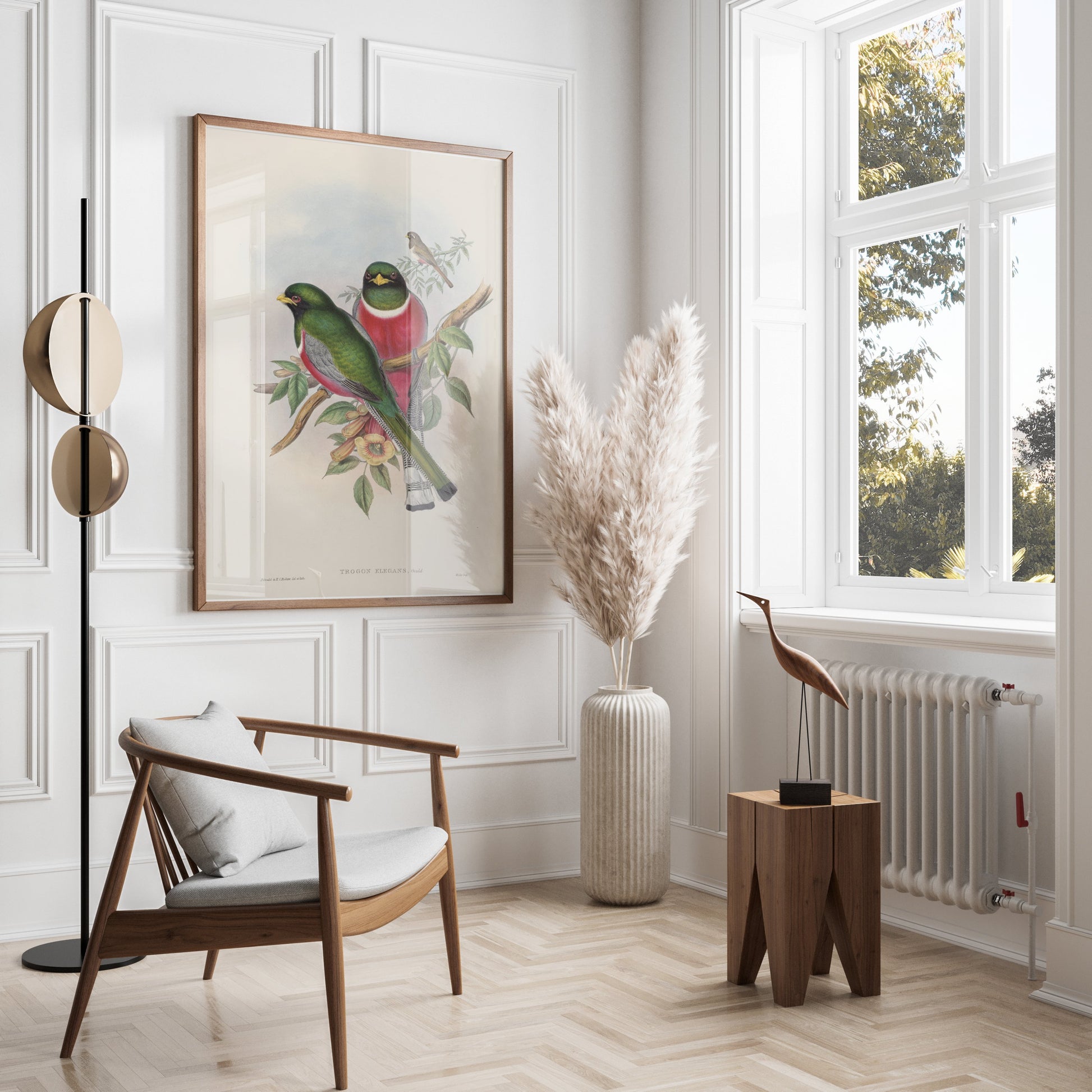 Premium Poster of Beautiful Vintage Bird Illustration Art Print Posters