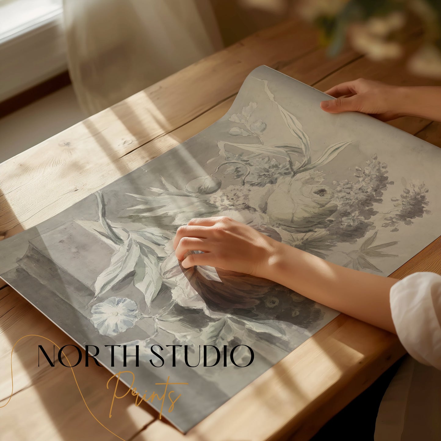 Premium Poster of Beautiful Vintage Botanical Floral Art Print Posters