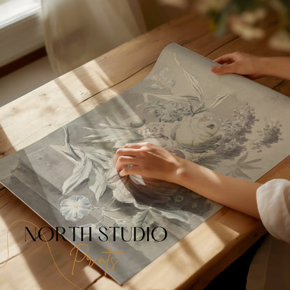 Premium Poster of Beautiful Vintage Botanical Floral Art Print Posters