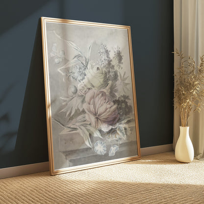 Premium Poster of Beautiful Vintage Botanical Floral Art Print Posters