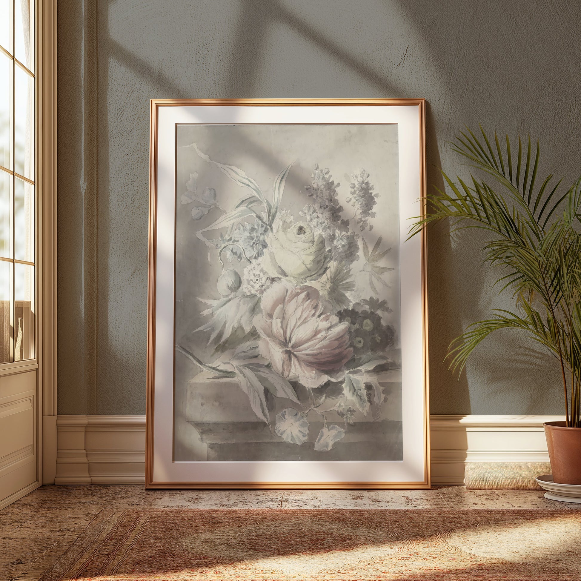 Premium Poster of Beautiful Vintage Botanical Floral Art Print Posters