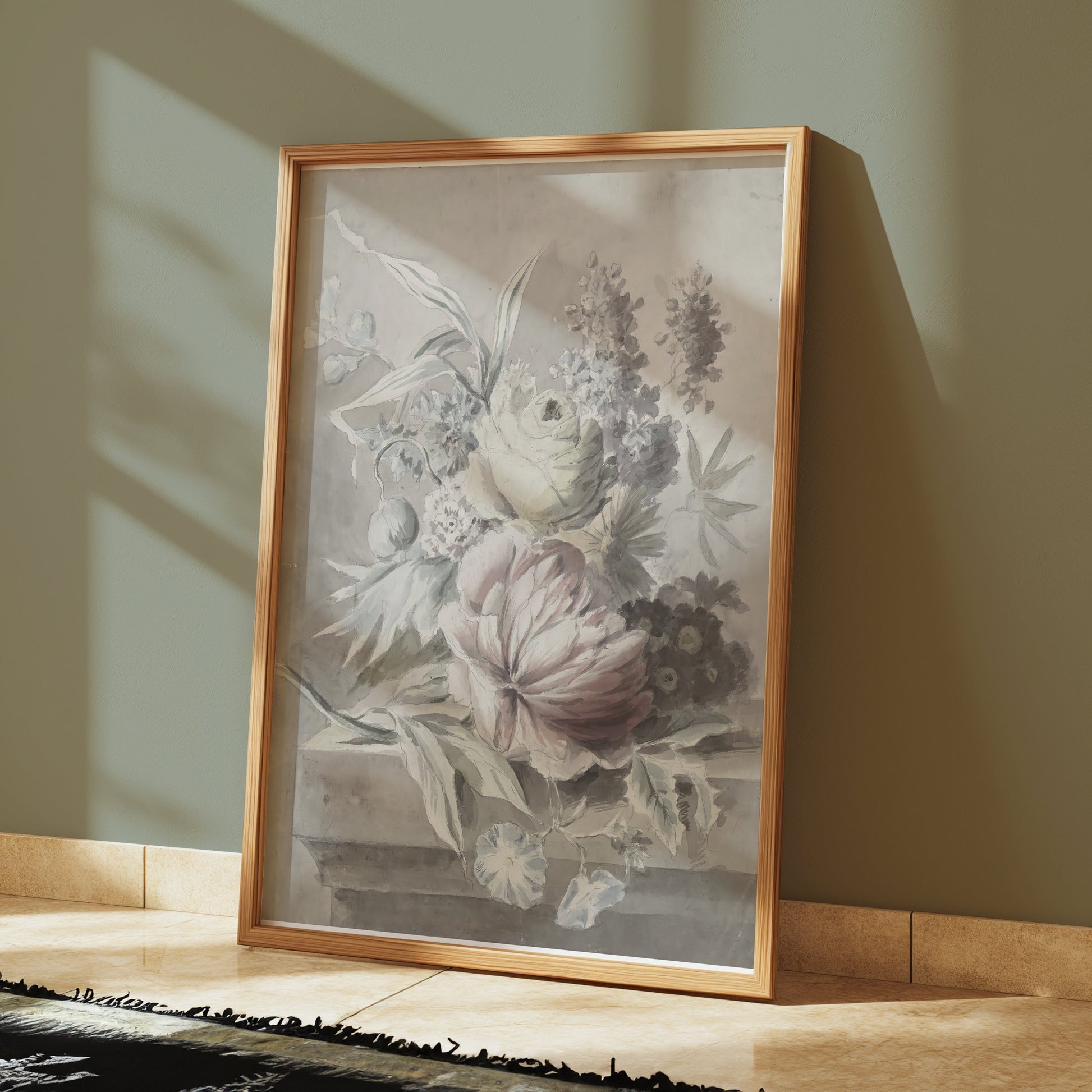 Premium Poster of Beautiful Vintage Botanical Floral Art Print Posters