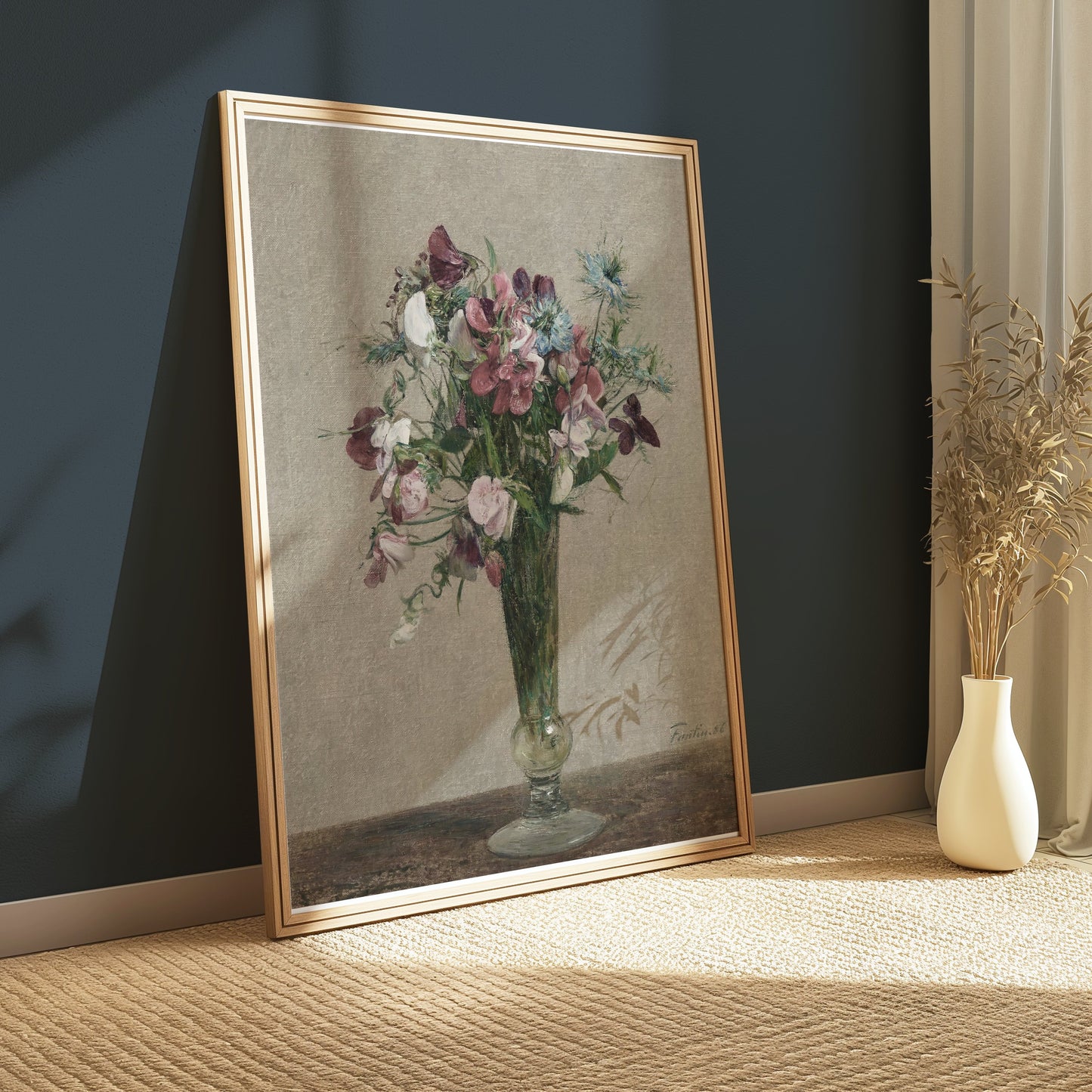 Premium Poster of Beautiful Vintage Bouquet Floral Art Print Posters