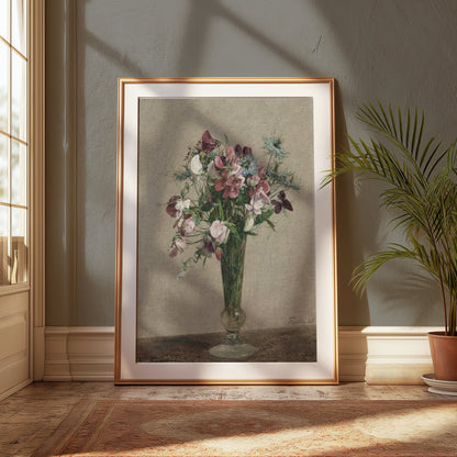 Premium Poster of Beautiful Vintage Bouquet Floral Art Print Posters