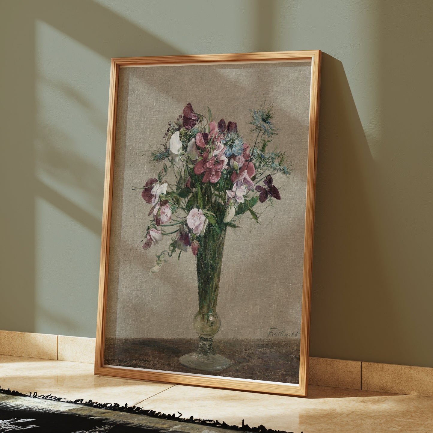 Premium Poster of Beautiful Vintage Bouquet Floral Art Print Posters