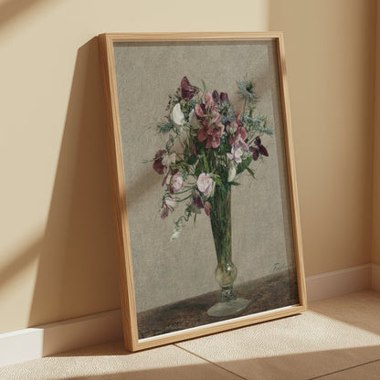 Premium Poster of Beautiful Vintage Bouquet Floral Art Print Posters