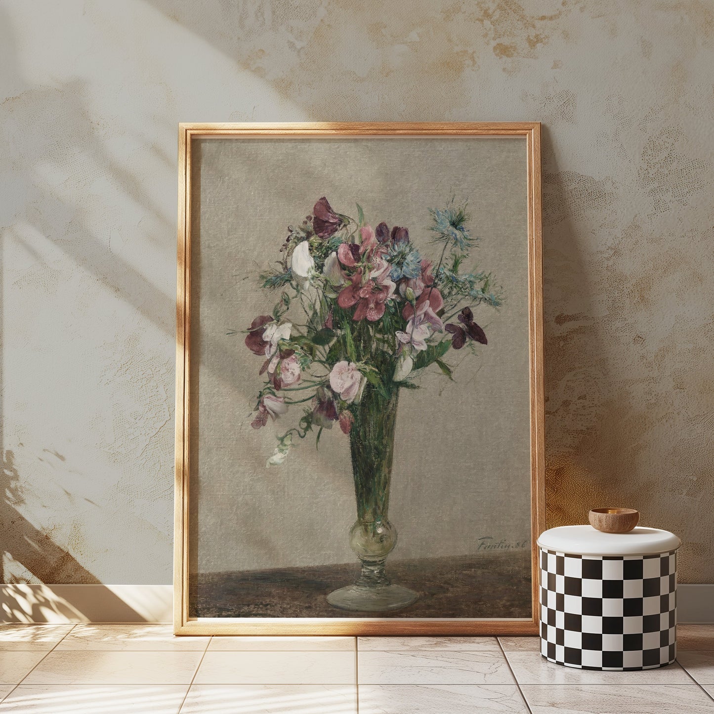 Premium Poster of Beautiful Vintage Bouquet Floral Art Print Posters