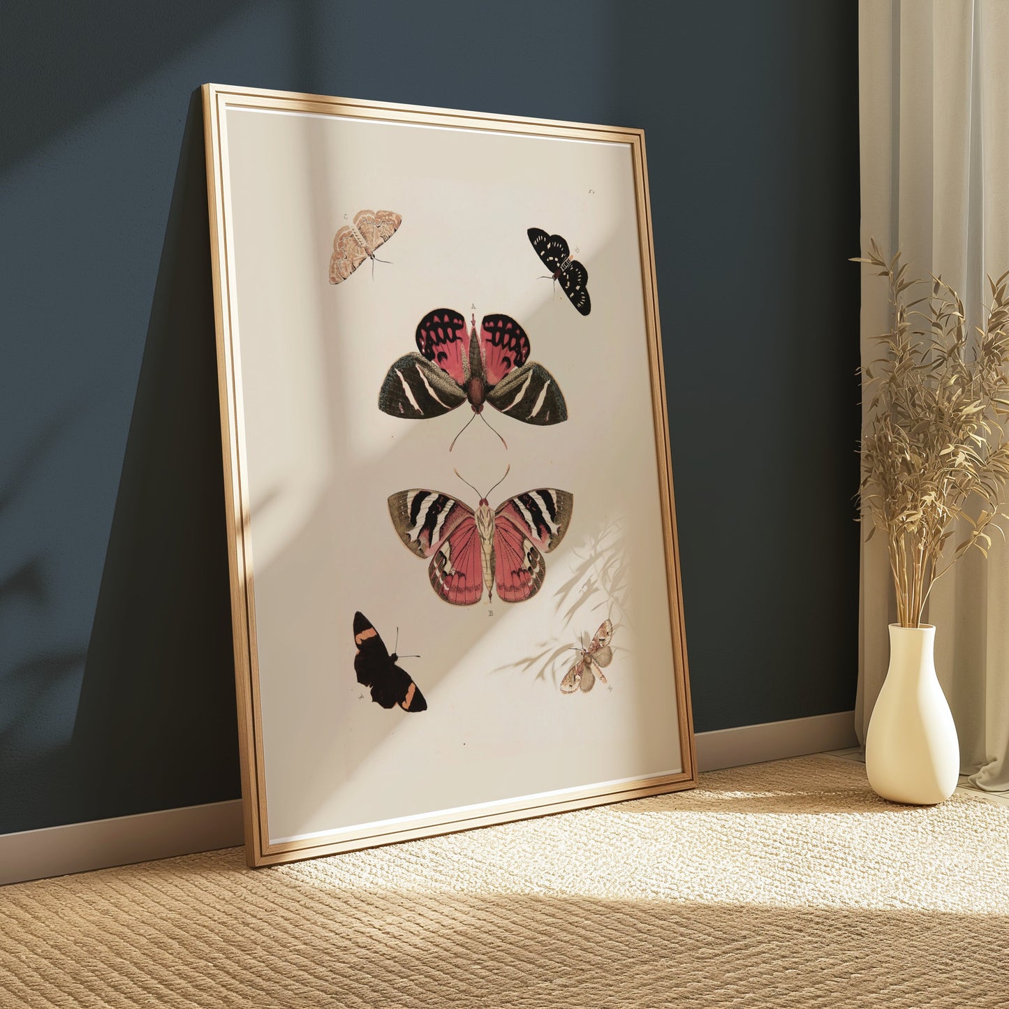 Premium Poster of Beautiful Vintage Butterfly Illustration Art Posters