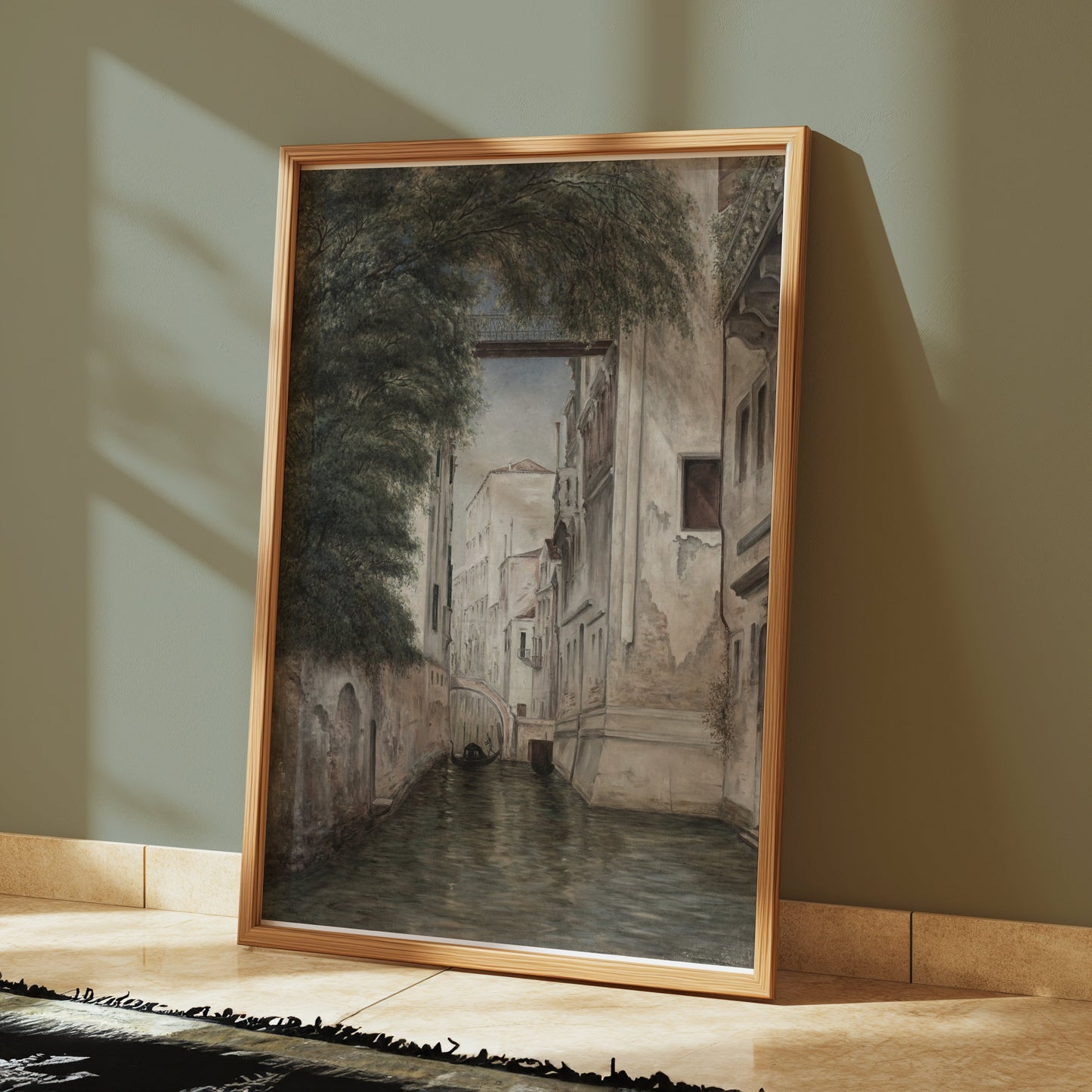Premium Poster of Beautiful Vintage City Canal Art Posters