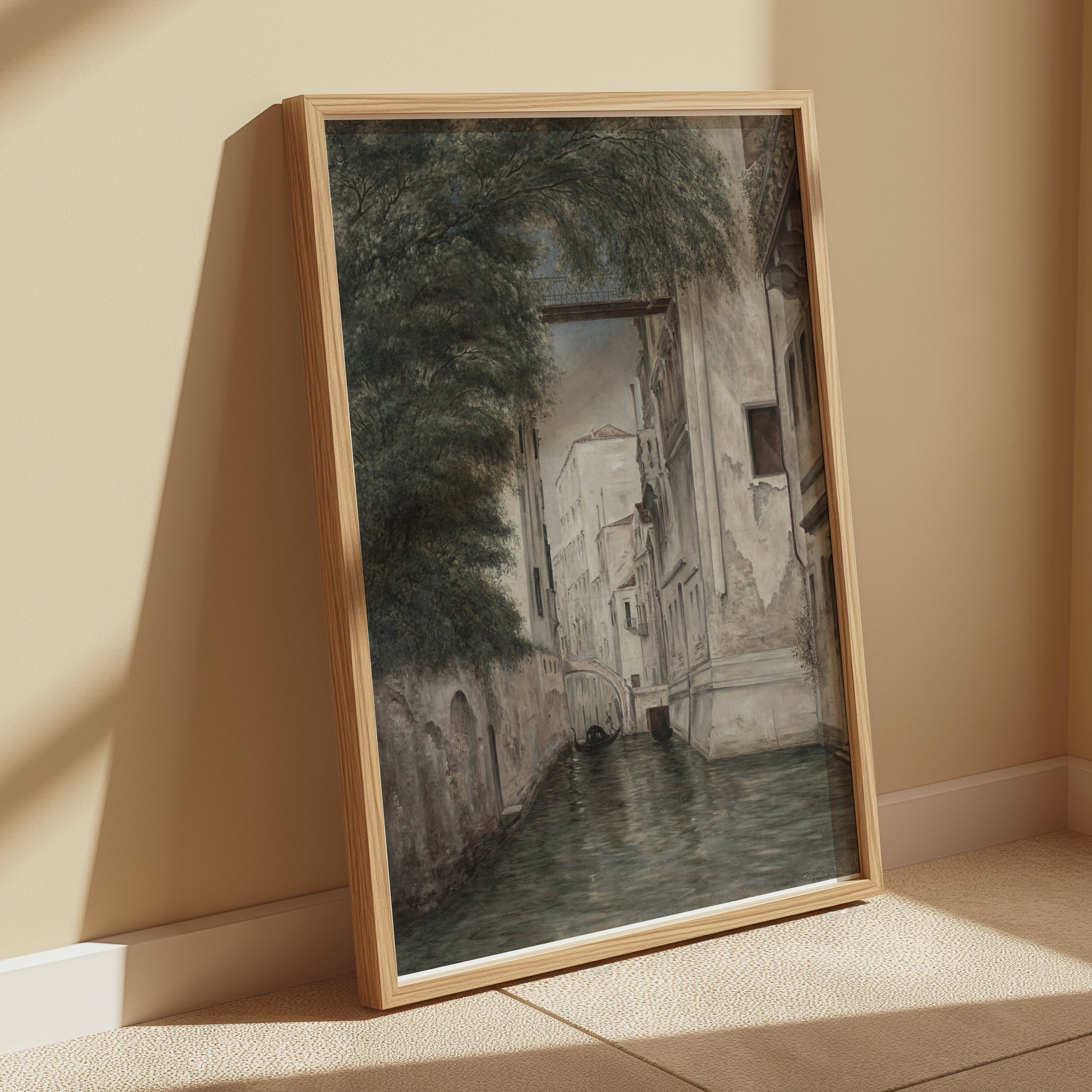Premium Poster of Beautiful Vintage City Canal Art Posters