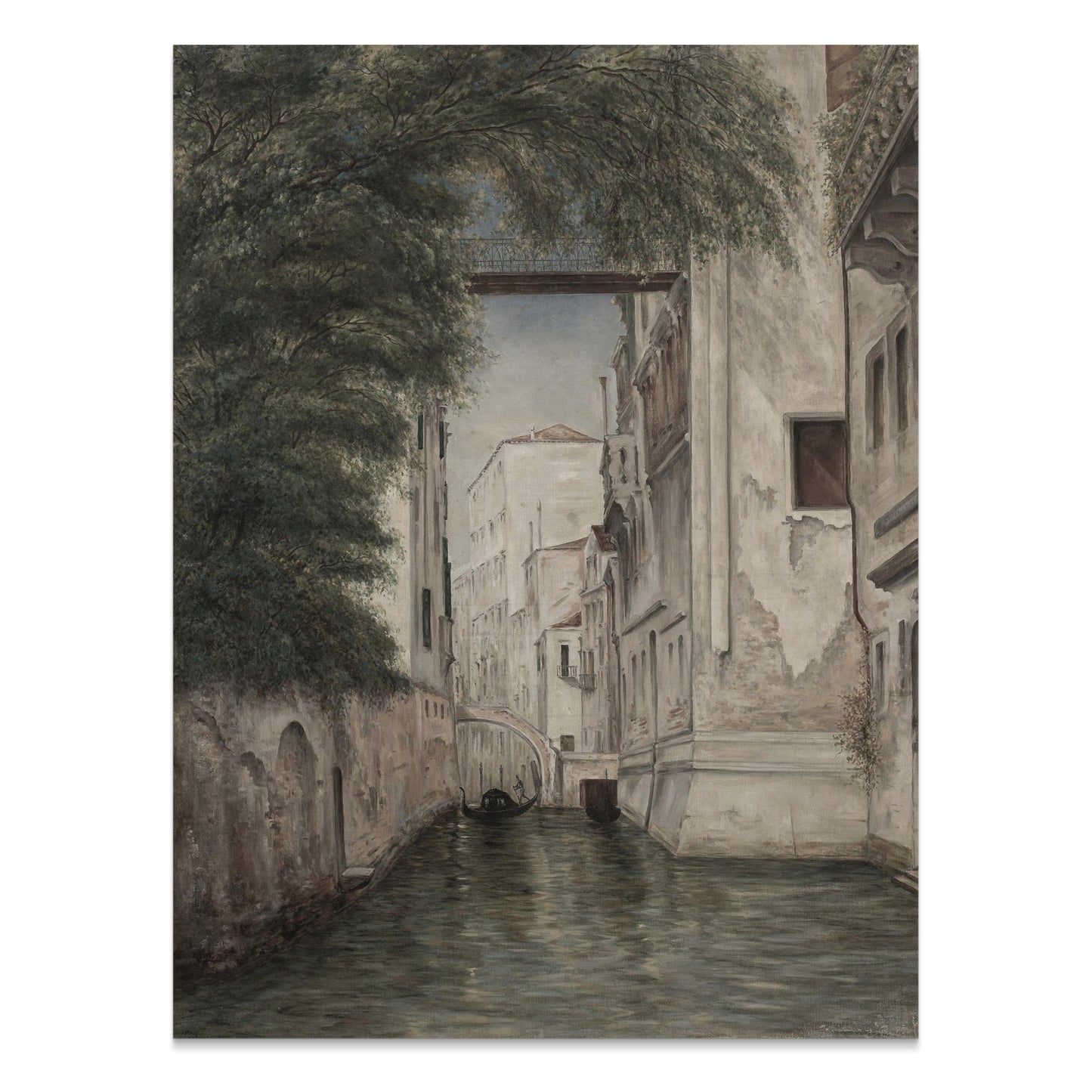 Premium Poster of Beautiful Vintage City Canal Art Posters