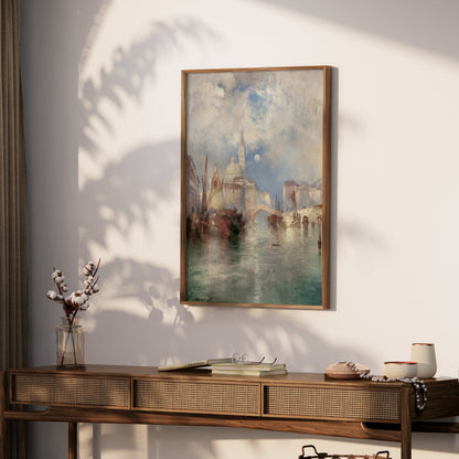 Premium Poster of Beautiful Vintage Cityscape Painting Art Posters