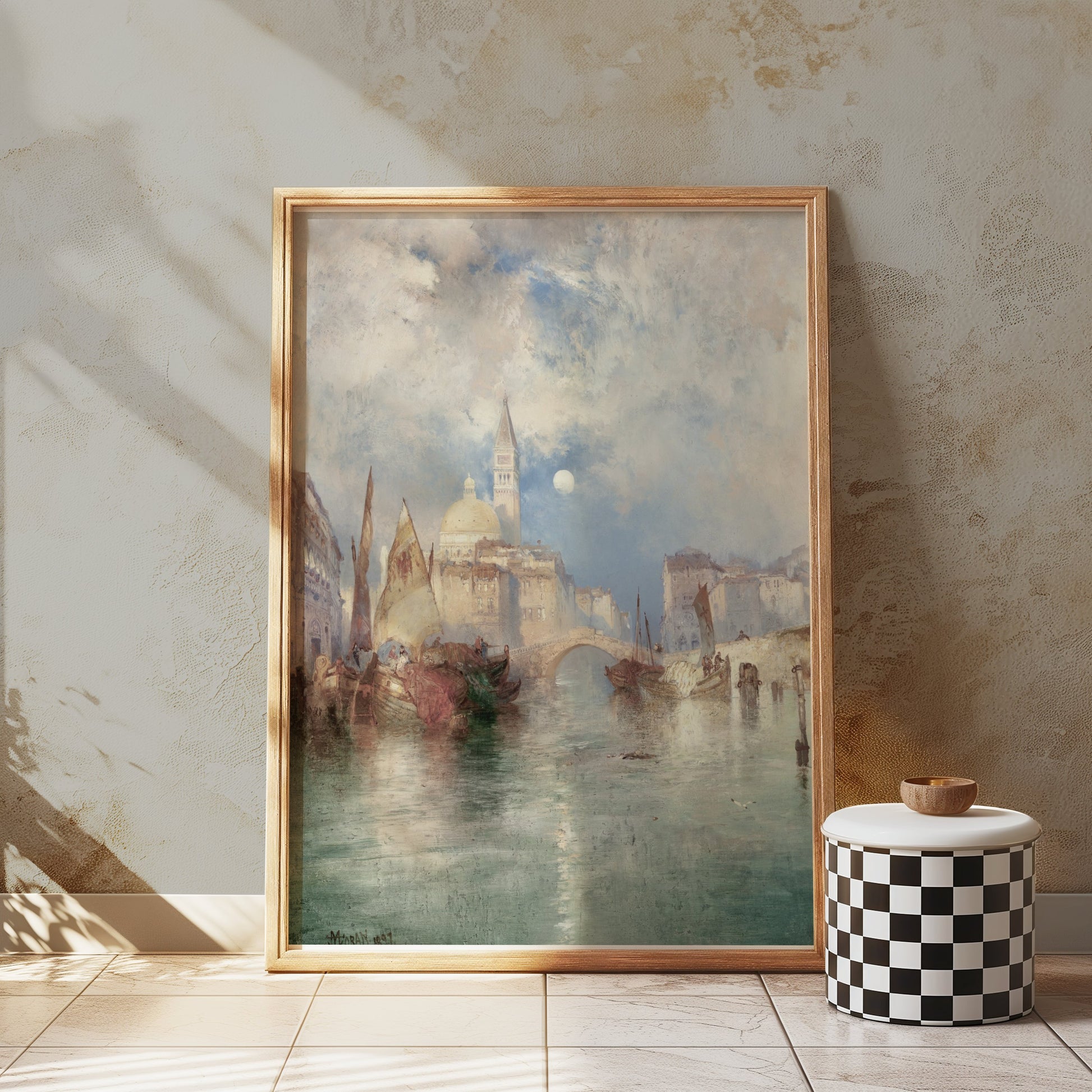 Premium Poster of Beautiful Vintage Cityscape Painting Art Posters