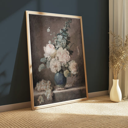 Premium Poster of Beautiful Vintage Floral Still Life Art Print Posters