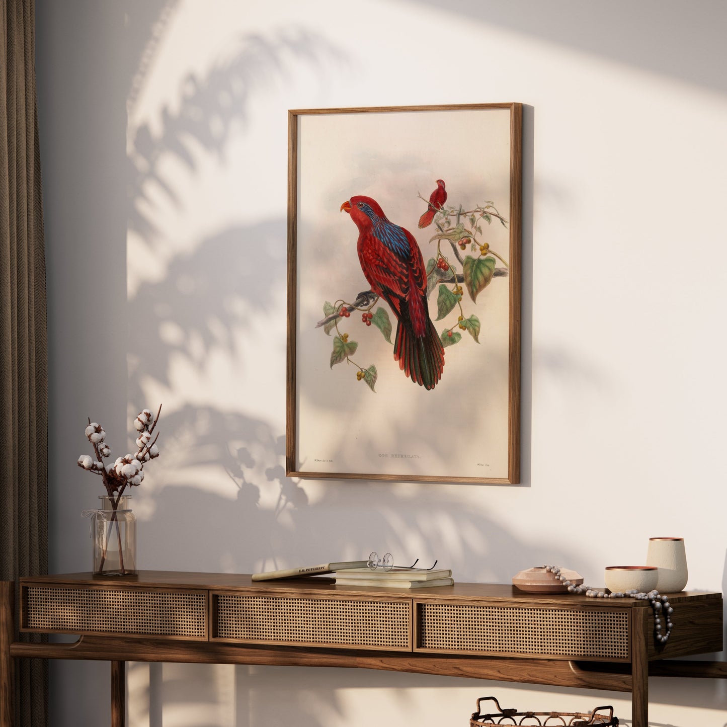 Premium Poster of Beautiful Vintage Parrot Illustration Art Print Posters
