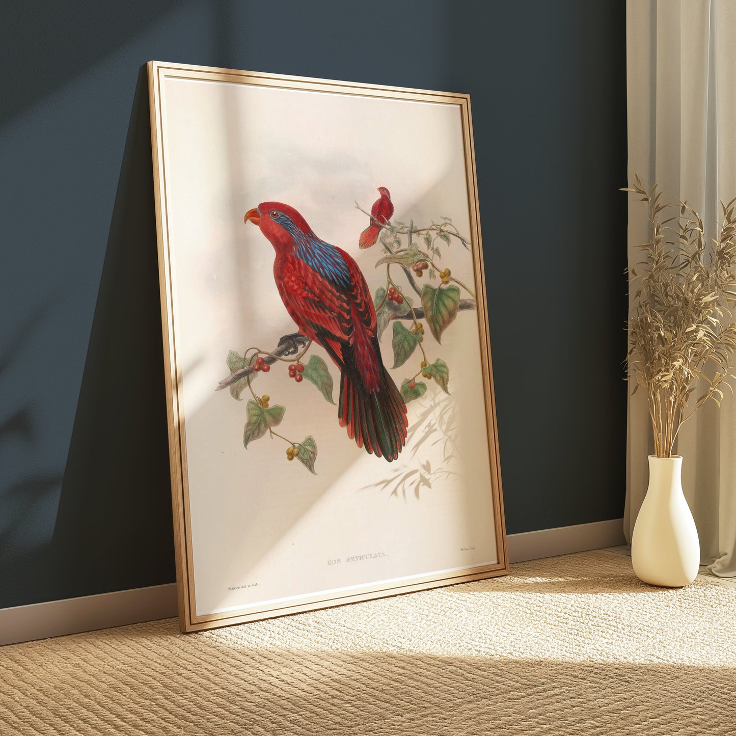 Premium Poster of Beautiful Vintage Parrot Illustration Art Print Posters
